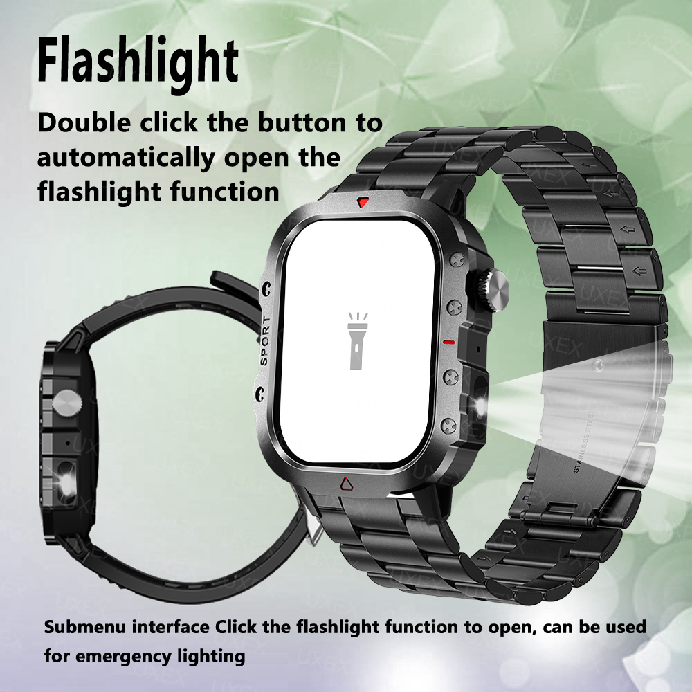 Nowy prezent niespodzianka latarka Smartwatch baron 2.01 "HD bezprzewodowy lokalizator zdrowia niestandardowe zdjęcie zegarki z trajektorią ruchu 2025