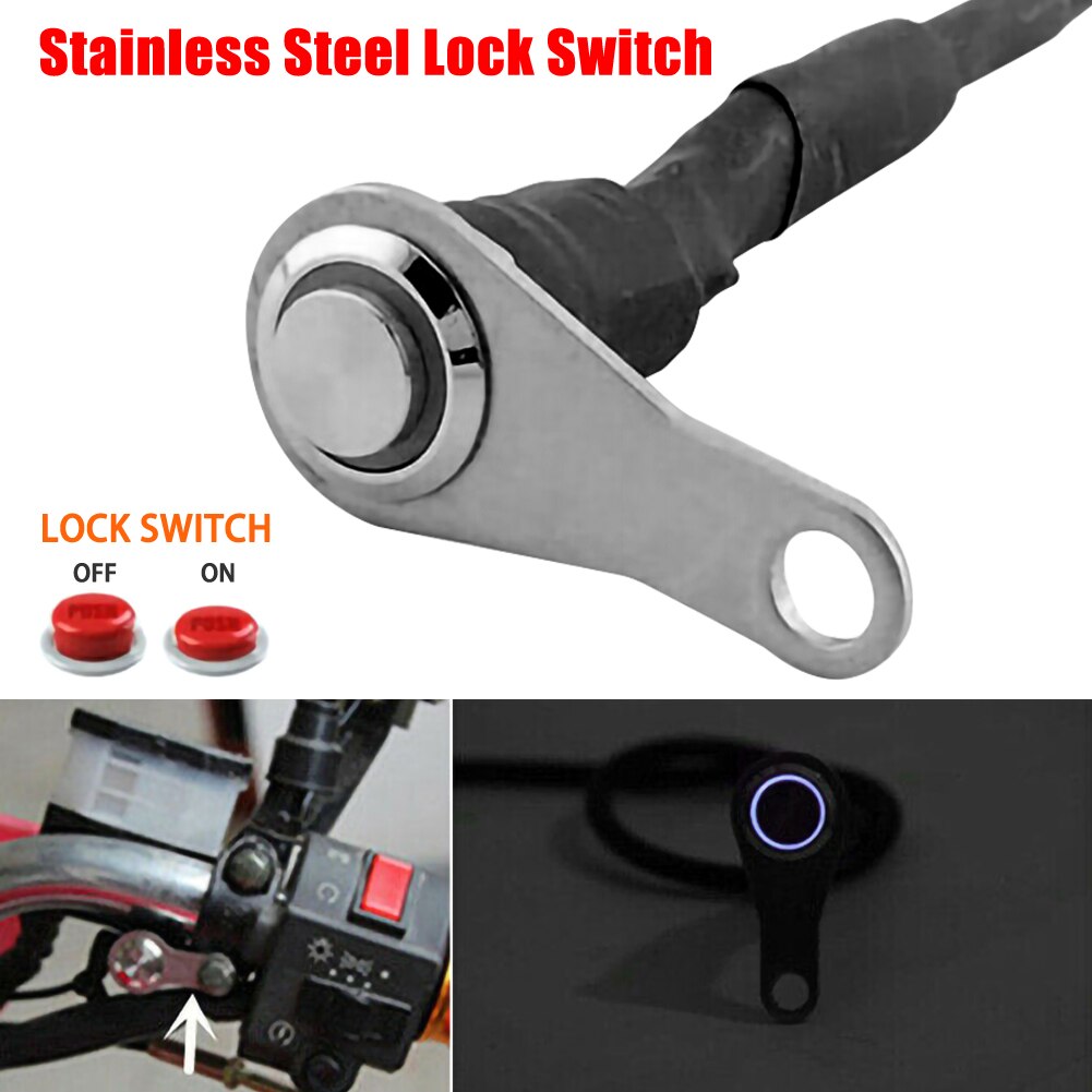 Rvs Led Motorfiets Switch On-Off Stuur Verstelbare Mount Waterdichte Schakelaars Knop DC12V Koplamp: Default Title