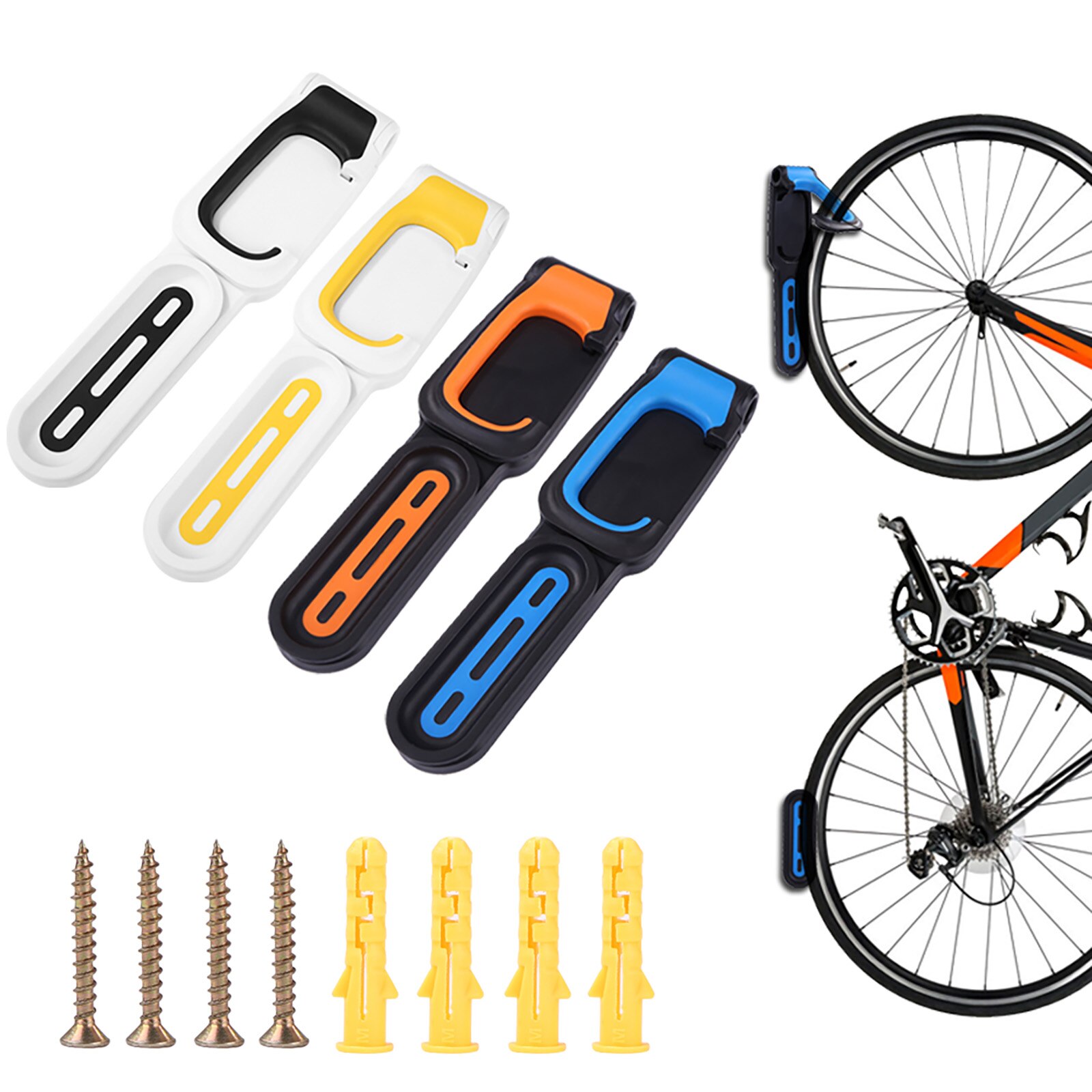 Bicycle Wall Mount Rack Mtb Road Bike Storage Fixed Hanging Hook Bike Support Stand Bracket Holder Cycling Parking Buckle