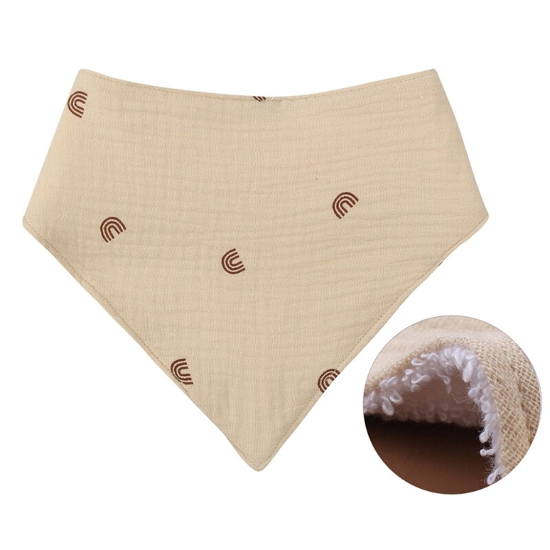 Bavaglino per allattamento per bambini bavaglino tinta unita bottone a pressione asciugamano Saliva morbido cotone triangolo Burp Cloth per neonato: S30