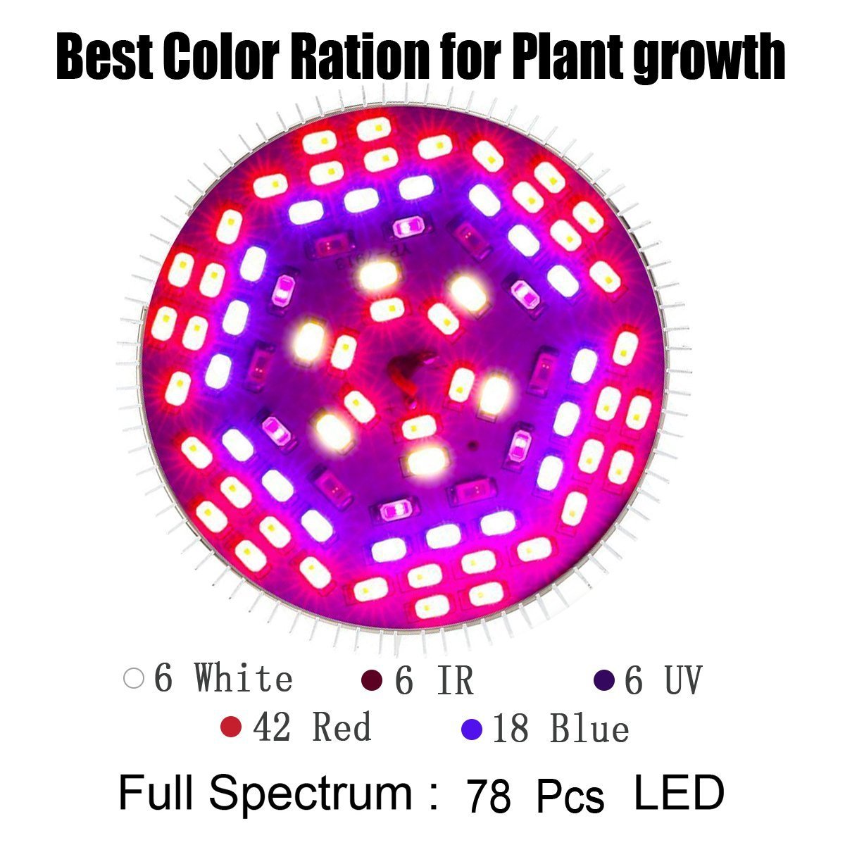 ledet vekst lyspære  e27 30w 50w 80w 100w fullt spekter 220v ir uv lampe plante blomst frøplante vokse telt hydroponisk vekst lys