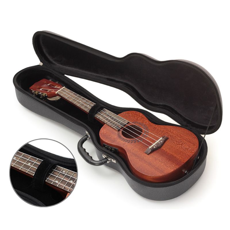 1 pc ukelele draagtas opbergruimte dubbele schoudertas harde doos houder voor 21 inch ukelele