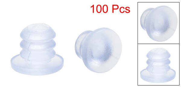 10/20/30/50/100 Pcs Siliconen Zachte Stem Bumpers 5Mm Draad Diameter Voor Glazen Tafel Kast: 100Pcs