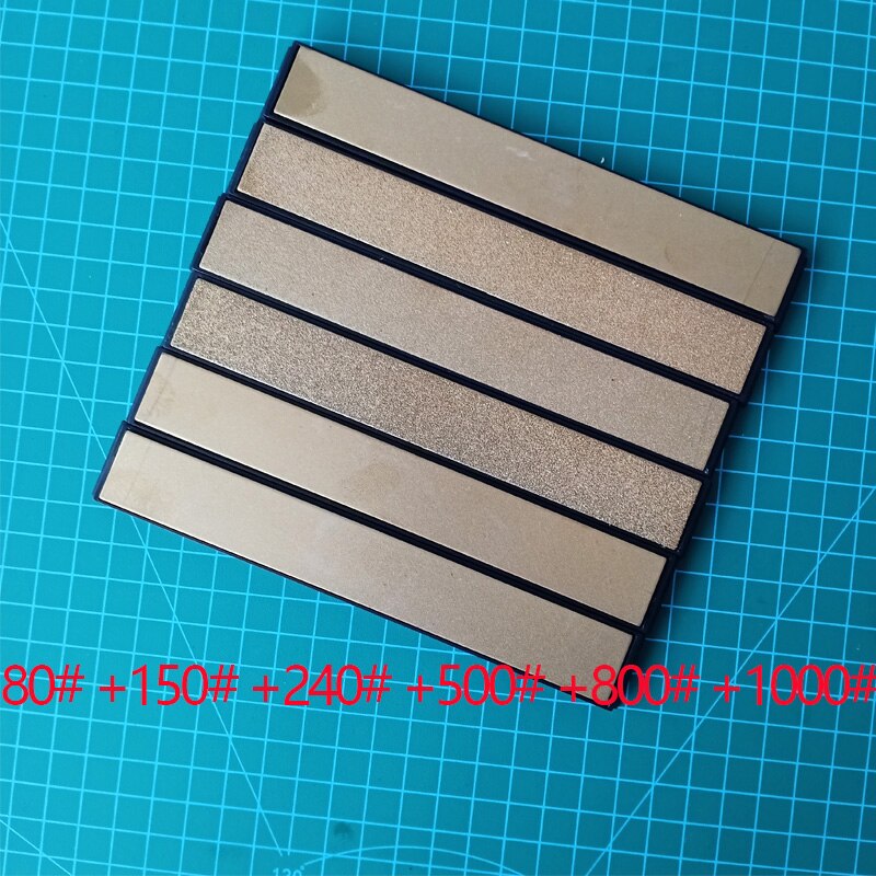 Titangul diamantbryne for ruixin pro  rx008 knivsliper slipestein diamantbar oljestein 80-1000#: Sett 11