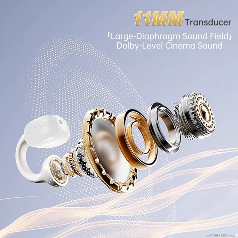 M11 Ear Clip Earphones 11mm Dynamic Coil Wireless Bluetooth Headphones Sports Gaming Open Headset HiFi Stereo Earbuds 300mAh