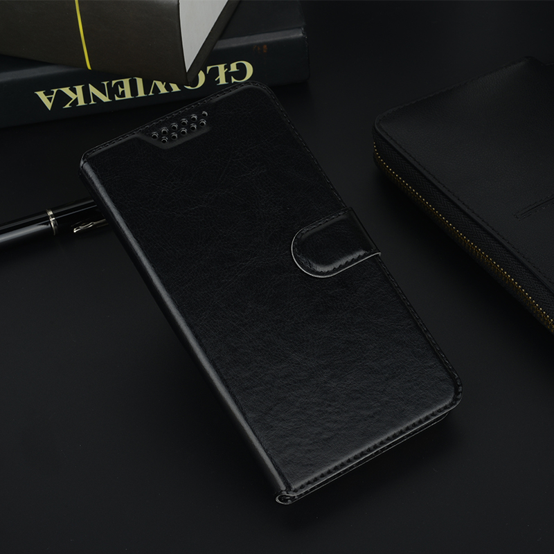 Skóra miękka etui na alcatel U5 HD 5047 5047D 5047Y 4047 4047D 4047Y 5044D 5044Y etui z klapką stojak obudowa portfelowa Coque etui: U5 3G 4047 / Black