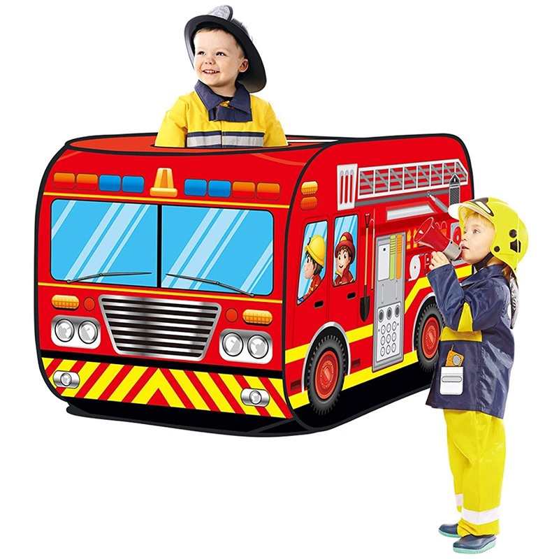 Tente de jeu pour enfants, tente de pompier, jeu de Police, camion de feu et voiture de Police, maison de jeu pour enfants, cabane à jouets pliable facile
