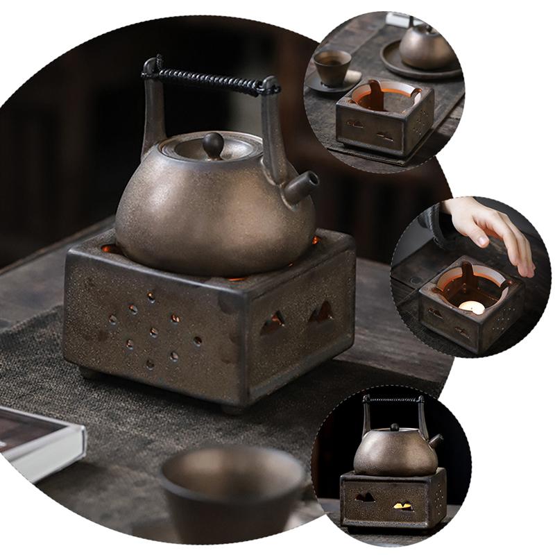 1Pc Keramische Theepot Warmer Retro Thee Kachel Huishoudelijke Thee Warmer Zonder Kaars