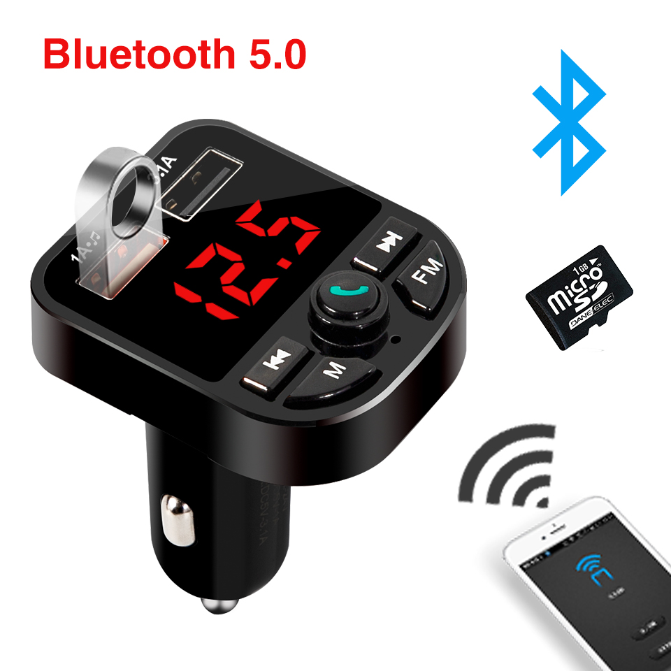 MP3 Speler Bluetooth 5.0 Handsfree Draadloze Fm-zender Lcd 3.1A Lader Usb Auto Accessoires Ondersteuning MP3 Spelers