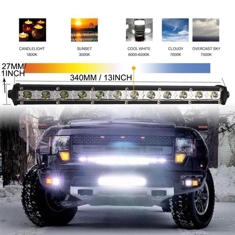 7 ''13'' 20Inch Offroad Led Licht Bar Flood Light Spotlight Combo 180W 60Leds Verlichting voor Jeep Auto 4WD Truck Suv Atv 12/24V