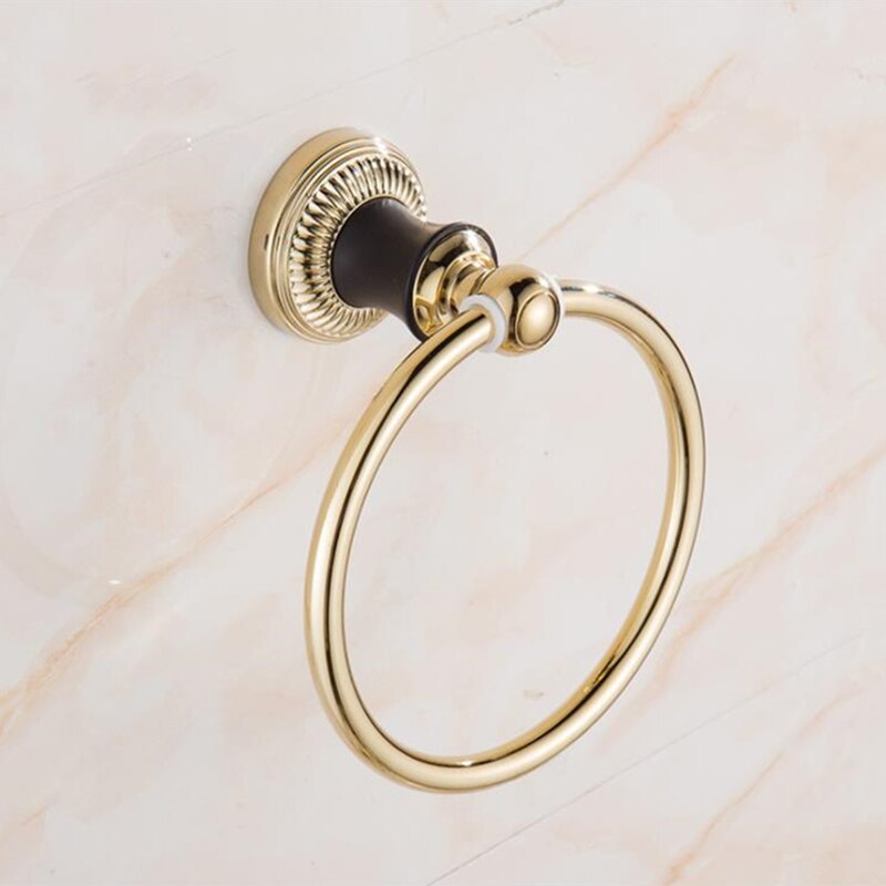 304 Stainless Steel Rose Gold/Gold Towel Ring Towel Hanging Ring Round Simple European Bathroom Accessories
