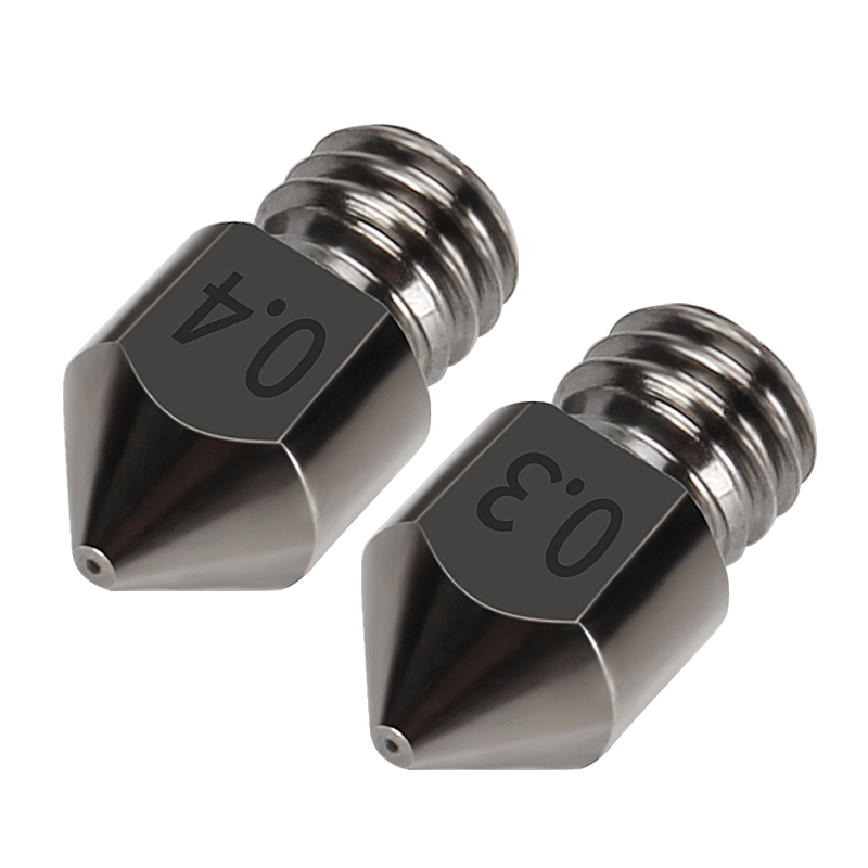 2 pz Acciaio Temprato MK8 Ugello M6 Filettatura Parti Della Stampante 3D MK8 Ugelli per 1.75mm Filamento Hotend Ugello per CR10 Ender 3