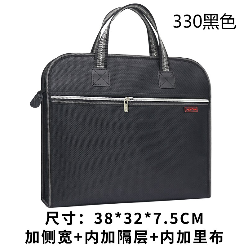 Brief case Men Casual Business Bag A4 Male Workbag Brief Bag Hand Belt Canvas Bag: 330 BLACK