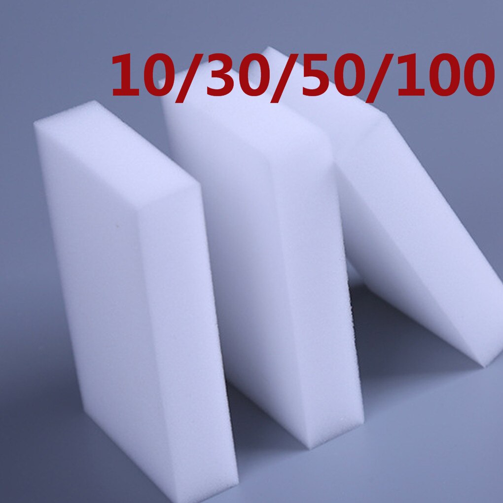 100 Pcs/lot Sponge Magic Sponge Cleaners Eraser White Cleaner Multi-functional Cleaning Kitchen Accessories Cleaning Sponges