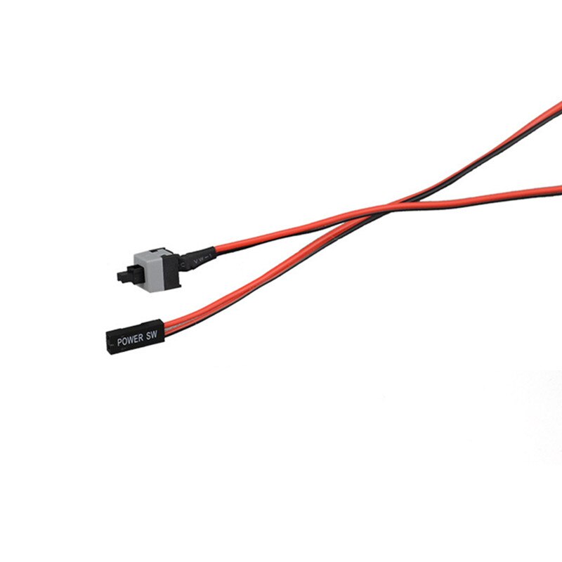 Atx 55cm dator strömbrytare sw-knapp strömbrytare kabel för pc-omkopplare återställning momentant automatisk återställning tryckknapp