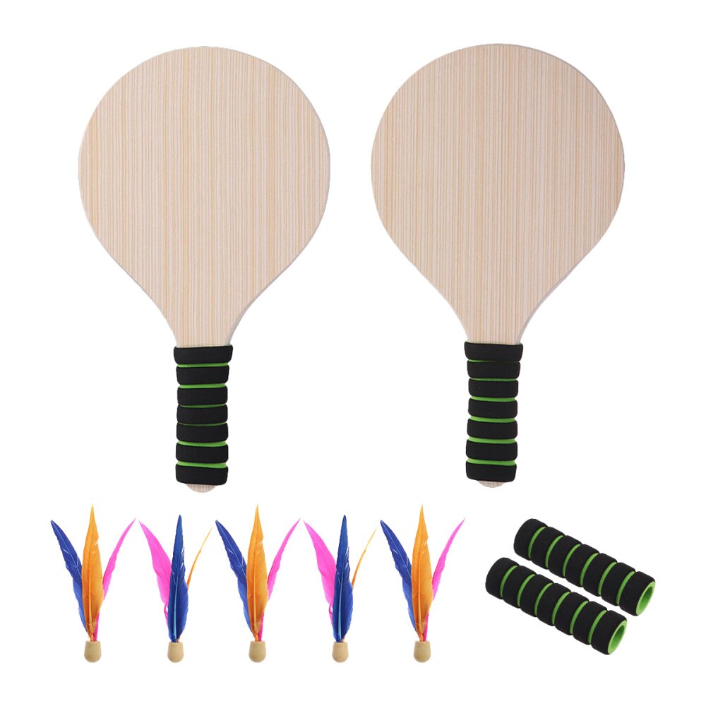 Strand Paddle Spiel Set Strand Paddle Badminton Schläger Indoor Und Outdoor Badminton Spiel Battledore Für Kinder Jugendliche (Ra