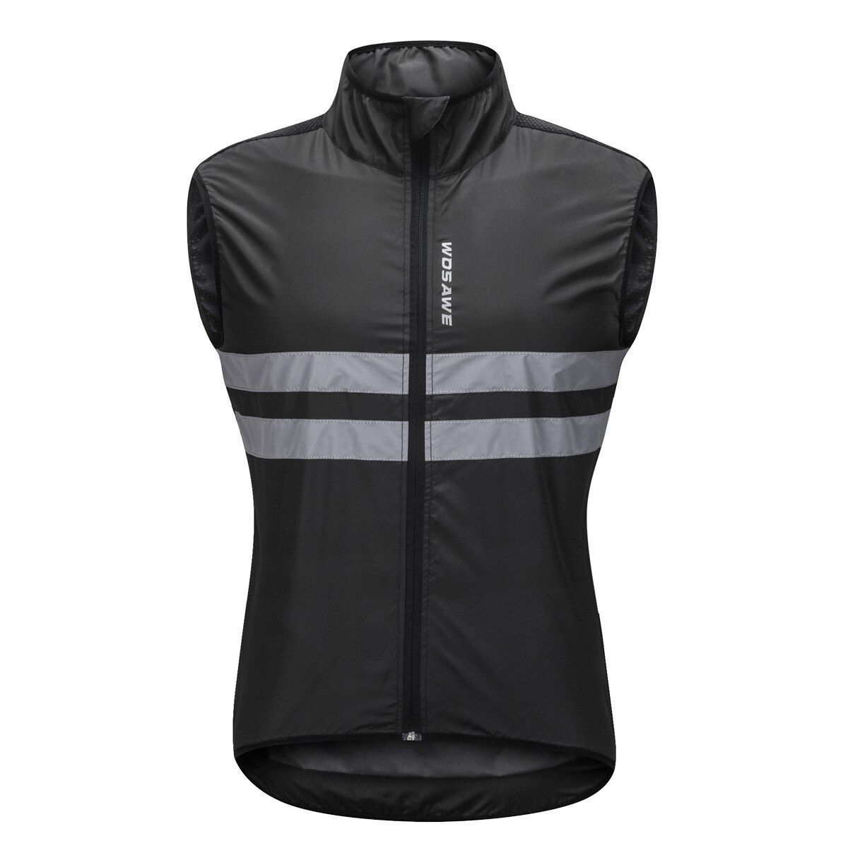 WOSAWE MTB Mountain Bike Riding Vest Cycling Wear Windproof Breathable Cycling Vest Sleeveless coat sports vest reflective: Black / M