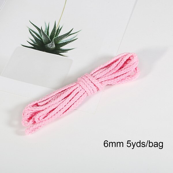 Corde torsadée en coton de 6mm, 5yards, cordon pour la couture décorative artisanale, pour la couture, pour emballage de , pour Bouquet, cordon pour fil artisanal: 12