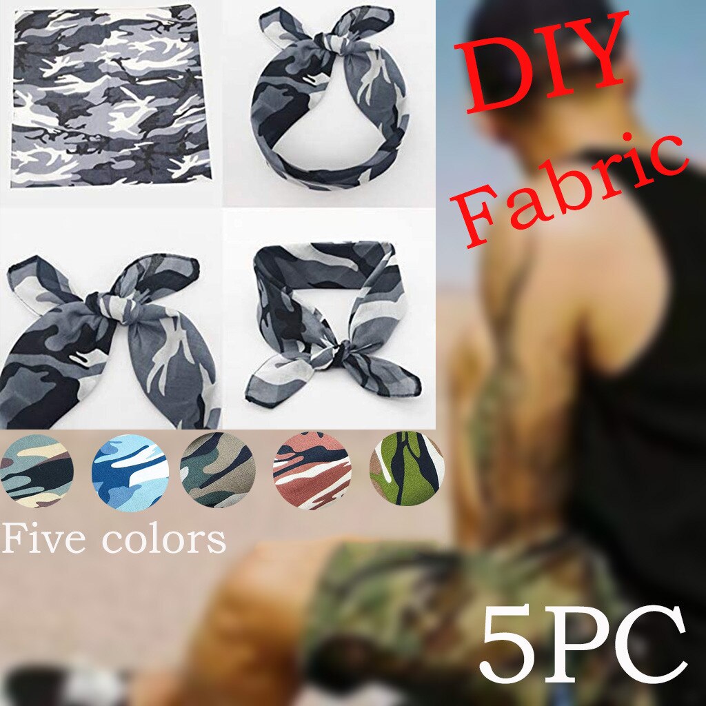 Cotton Fabric Camouflage Printed Dressmaking Shirts Clothes Sewing Diy Craft Patchwork Poplin Tissu 5pcs 48cm X 48cm