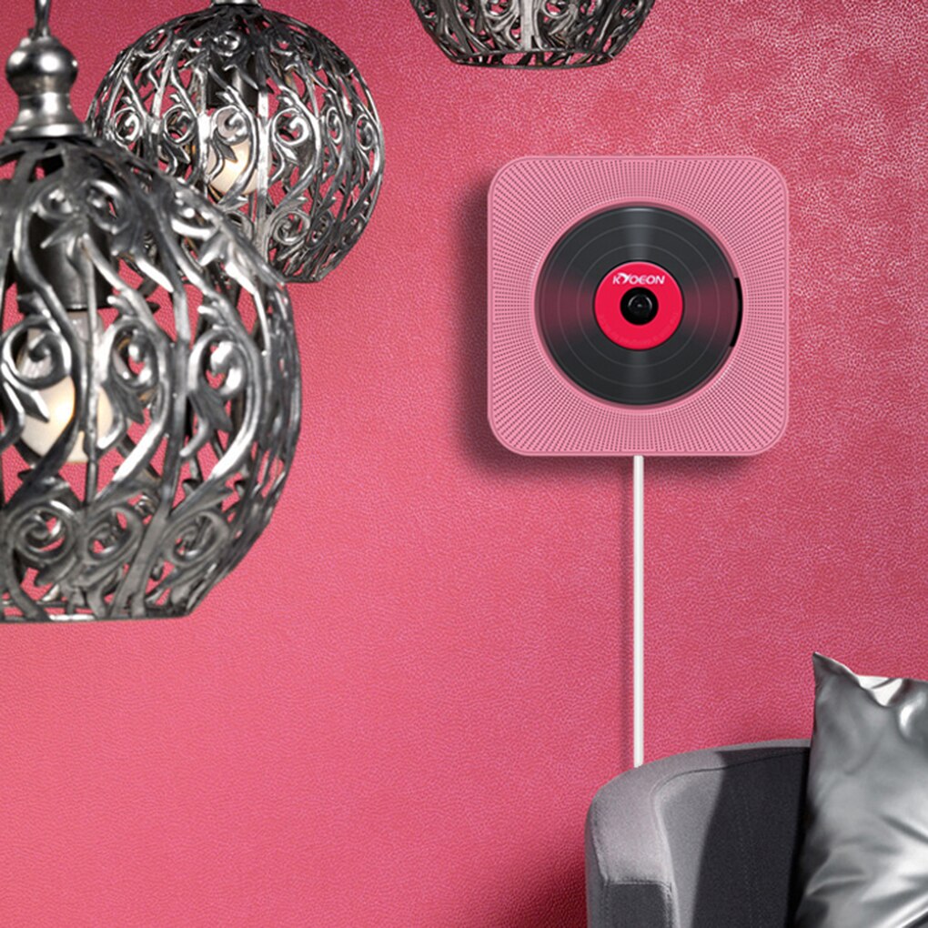 Väggmonterad bluetooth cd-spelare trådlös hifi pull switch högtalare ljudbox fjärrkontroll kit