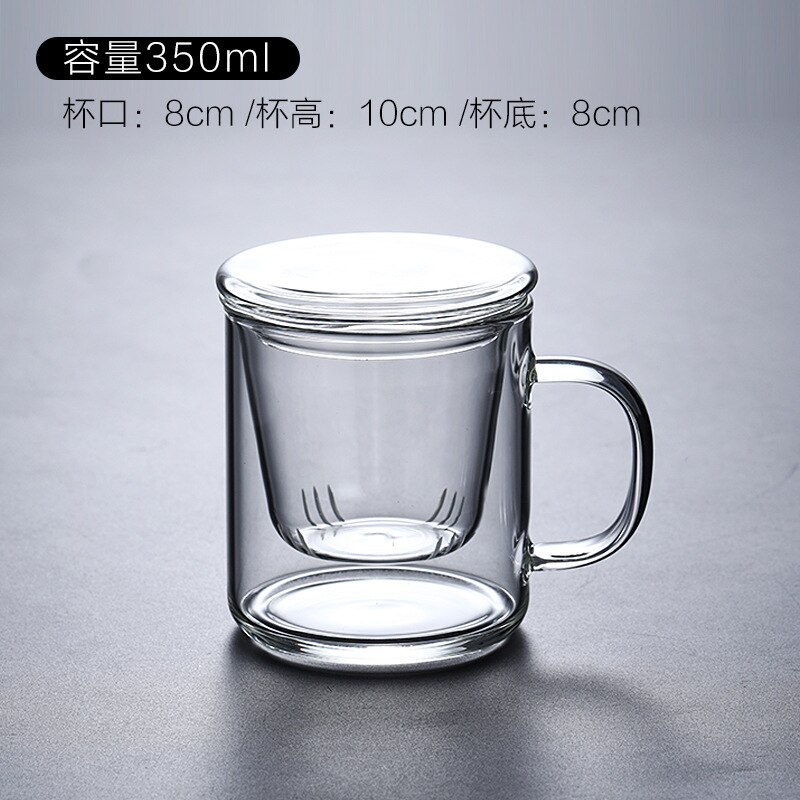 Glas Chinese Stijl Thee Mok Met Deksel Filter Koffie Kopjes Thee Set Mokken Bier Drinken Kantoor Mok Transparant Drinkware Glas cups Nieuw