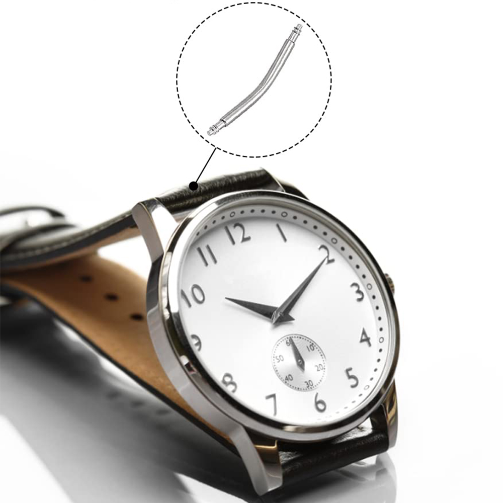 8 Pack Gebogen Horloge Band Pinnen Toolkit 4 Stuks 1.5Mm Diameter 4 Stuks 1.8Mm Diameter Gebogen Horloge Lente Bars Horloge Armband Links