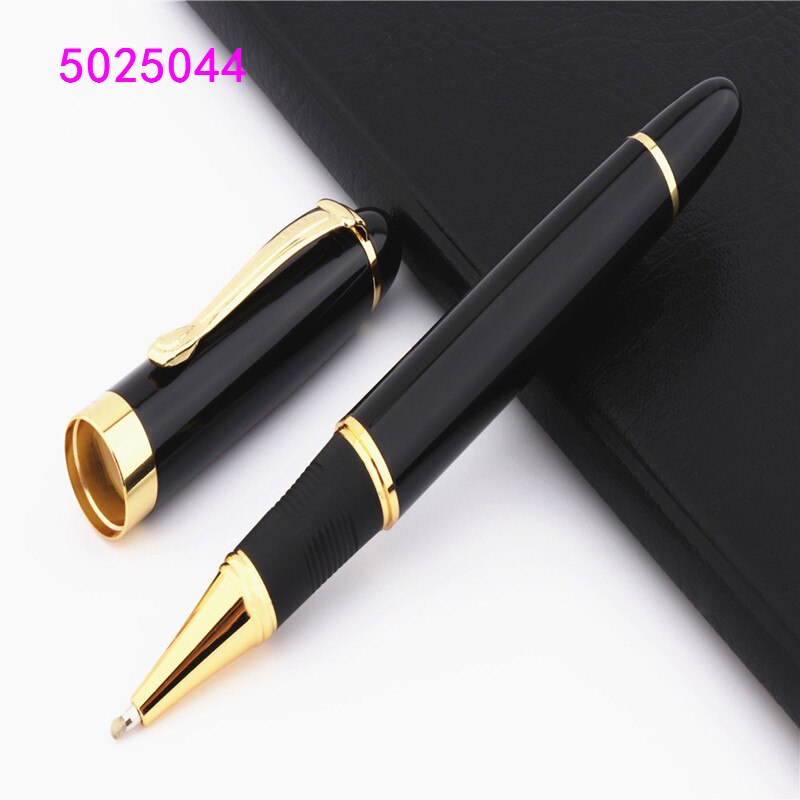 Bolígrafo de metal pesado de para estudiantes, Pluma de pluma con punta media, 411 colores, para escuela y oficina,: Negro