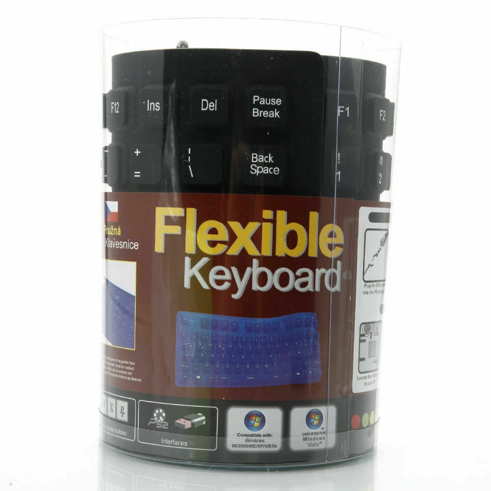 85 Key USB Mini Flexible Silicone Folding PC Wired Keyboard for Notebook US Foldable Portable Wired English Keyboard