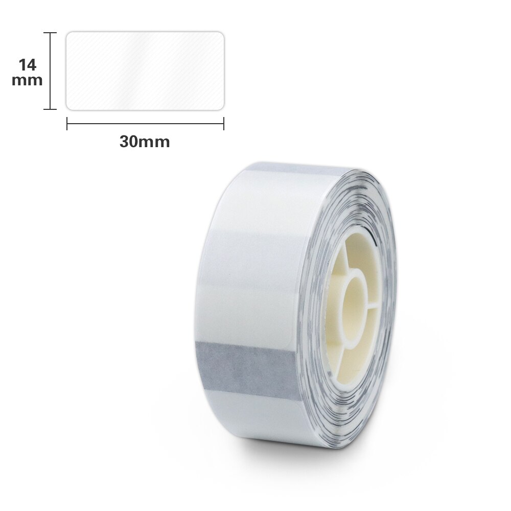 D11 Label Papier Sticker Transparant Label Tape 14*30Mm 210Pcs Wit Op Helder Label Voor Niimbot D11 etikettering Machine Schrijfmachine