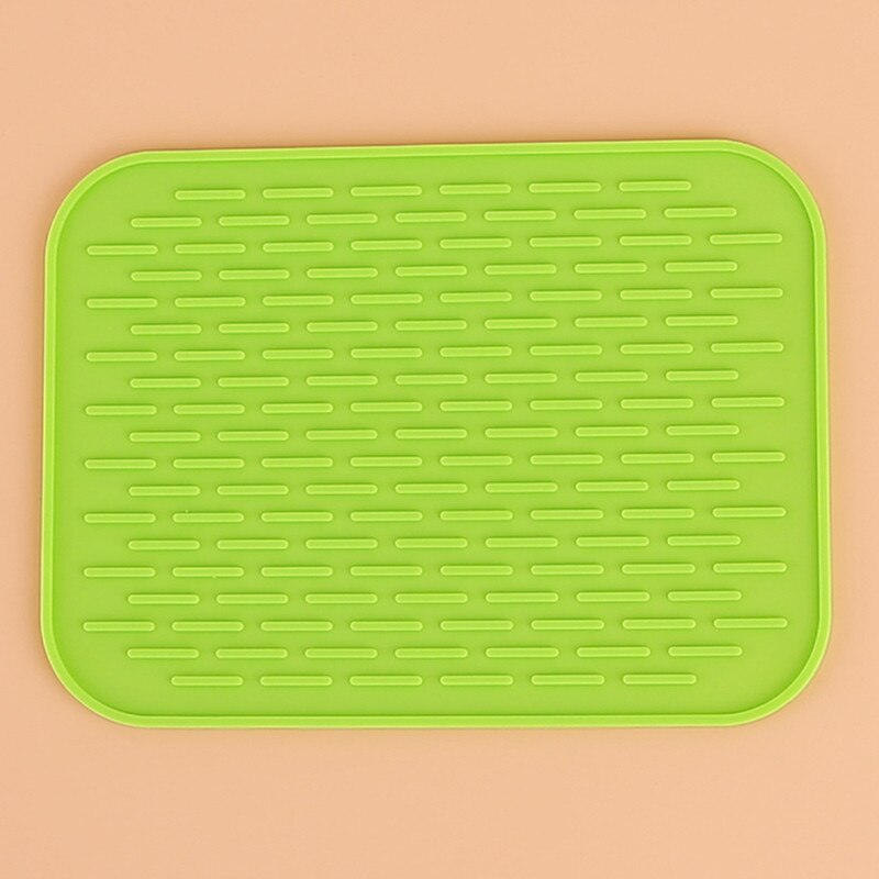 9 Kleuren Siliconen Mat Ovenschaal Oven Warmte-isolatie Pad Bakvormen Non-stick Dikke Pad Matten keuken Accessoires: green