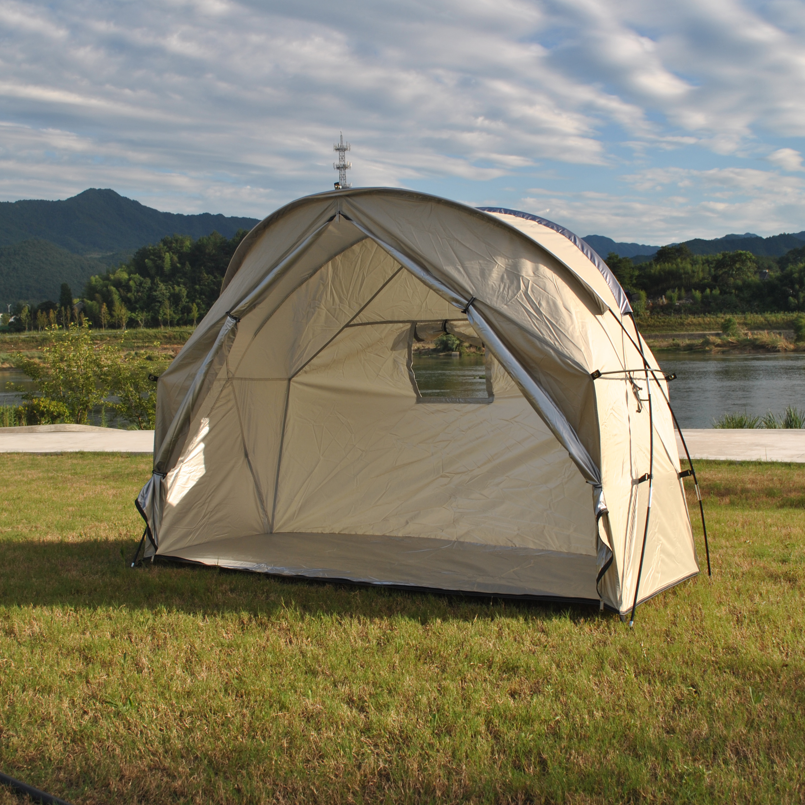 Slitesterkt trekkingtelt, off-ground seng, czx -725,  utendørstelt uten seng, , 1- personerstelt, sykkeltelt for oppbevaring