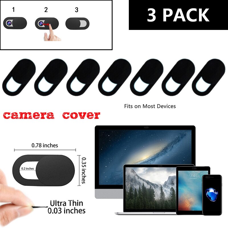 3Pcs Ultra Dunne Privacy Sticker Webcam Cover Sluiter Universele Smartphone Laptop Camera Slider Lap Top Web Cam Blocker Shield