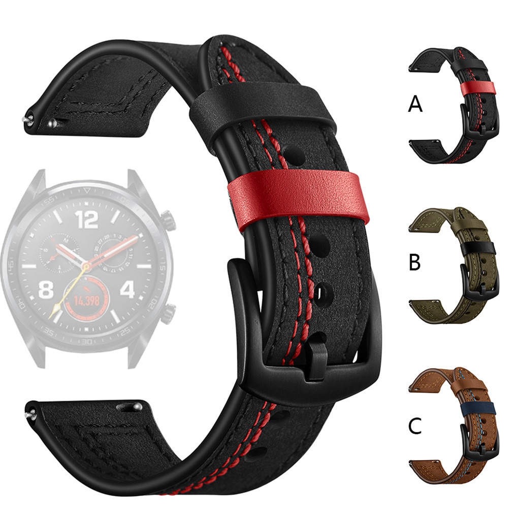 Smartwatch Smartband Ersatz Leder Uhr Band Handgelenk Gurt Für Huawei Uhr GT/GT2 22mm 20mm Für Samsung galaxy uhr 42/46