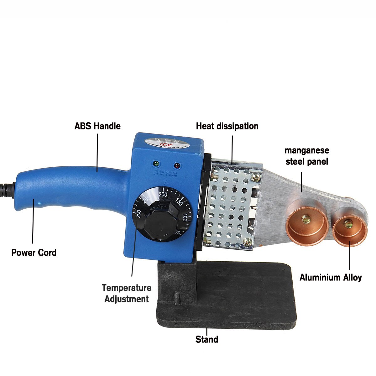 800w 20mm 25mm 32mm rør loddebolt plast sveising pp/ppr/pb/pe rør sveisemaskin rør elektrisk oppvarming smelteverktøy