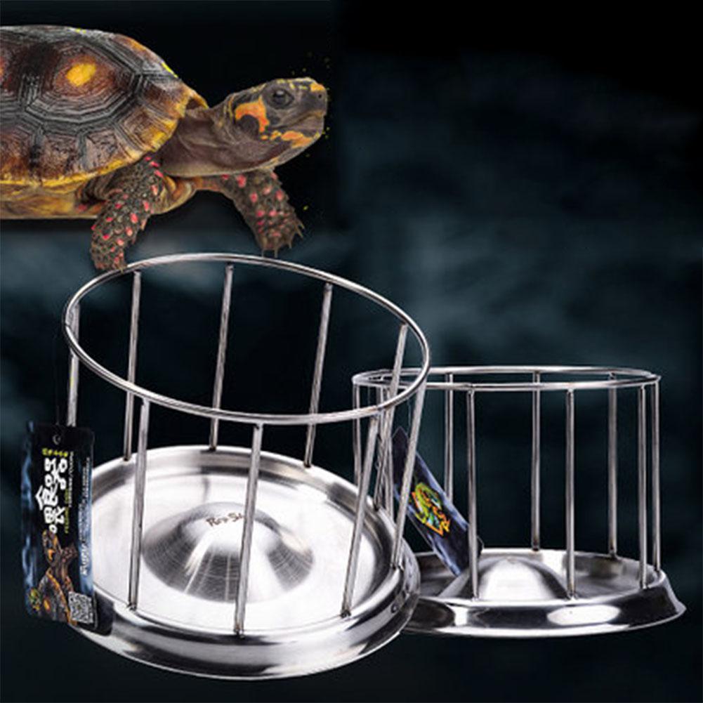 Roestvrij Staal Huisdier Schildpad Voedsel Kom Schildpad Water Voedsel Lade Voedsel Dispenser Feeding Tool