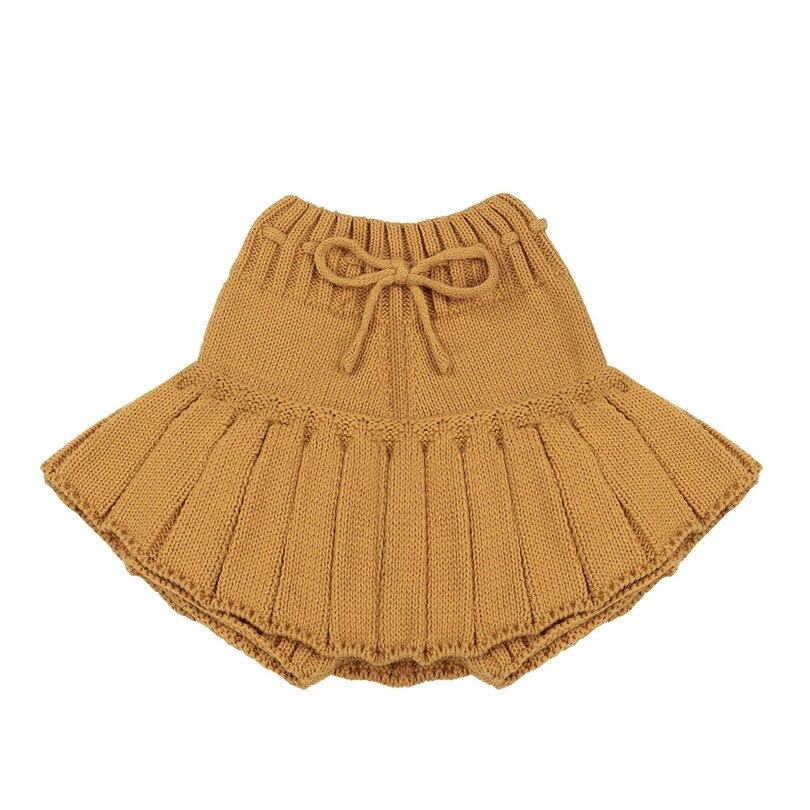 Baby Meisjes Rok Gebreide Babykleertjes Herfst Winter Ruffle Tulle Peuter Rok Met Shorts Katoen Kinderen Rokken Voor Meisje 1-5Y