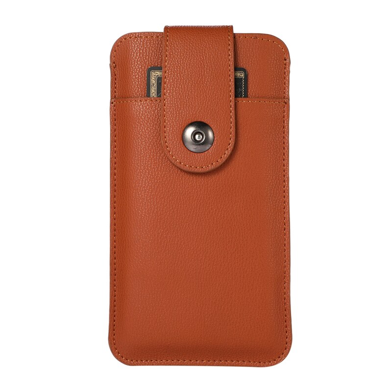 Custodia universale per telefono con cintura da 5.2-7.2 pollici per Samsung S21 S20 S10 Plus nota 20 10 9 per Iphone Smartphone marsupio in pelle: 18.8cmx10.8cm / Brown