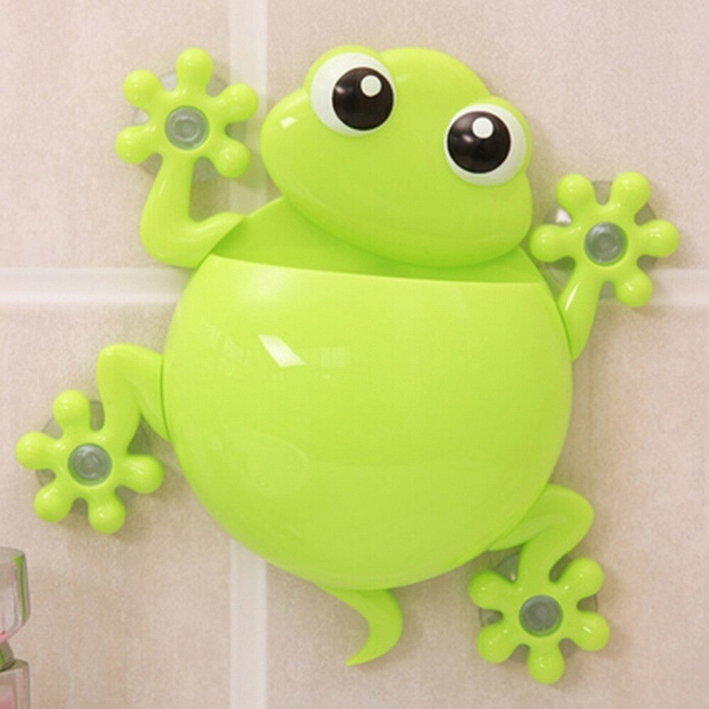 1 Uds. de dibujos animados Sucker Gecko cepillo de dientes de pared de succión juegos de baño soporte de cepillo de dientes accesorios sanitarios al azar