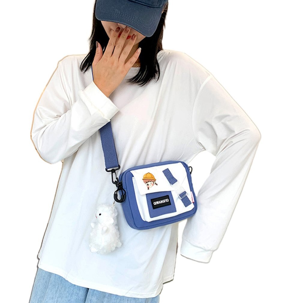 Tassen Voor Meisjes Trendy Eenvoudige Vrouw Canvas Schoudertas Dames Mini Leisure Crossbody Tassen Outdoor Tas: 03