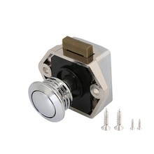 15-27mm Furniture Cabinet Locks RV Button Handle Lock Draws Button Furniture Accessories For Arc Plank: silver