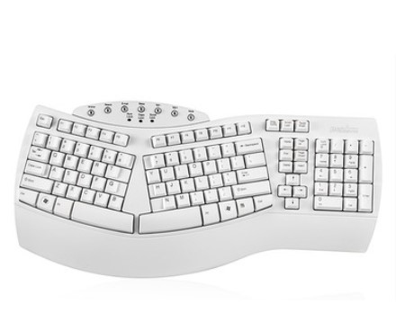 Perixx PERIBOARD-512 Ergonomic Split Keyboard Wired USB Ergonomic Recommended with Repetitive Strain Injuries RSI User: White