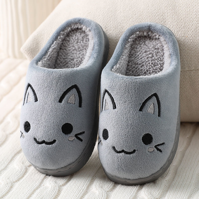Kot kreskówkowy dzieci kapcie futrzane dom kreskówka dziecko kapcie z bawełny buty dla małego dziecka chłopcy dziewczęta futrzane kapcie domek dla dzieci buty