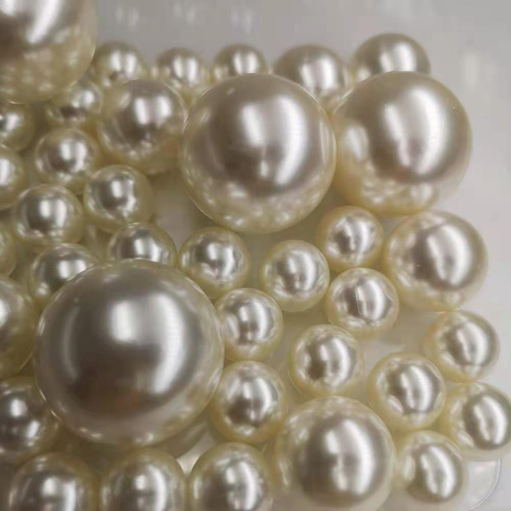 40 PCS Blue Floating Pearls Beads for Vases No Hole Highlight Pearl Bead Vase Fillers for Centerpieces, 30mm, 20mm, and 14mm: Ivory