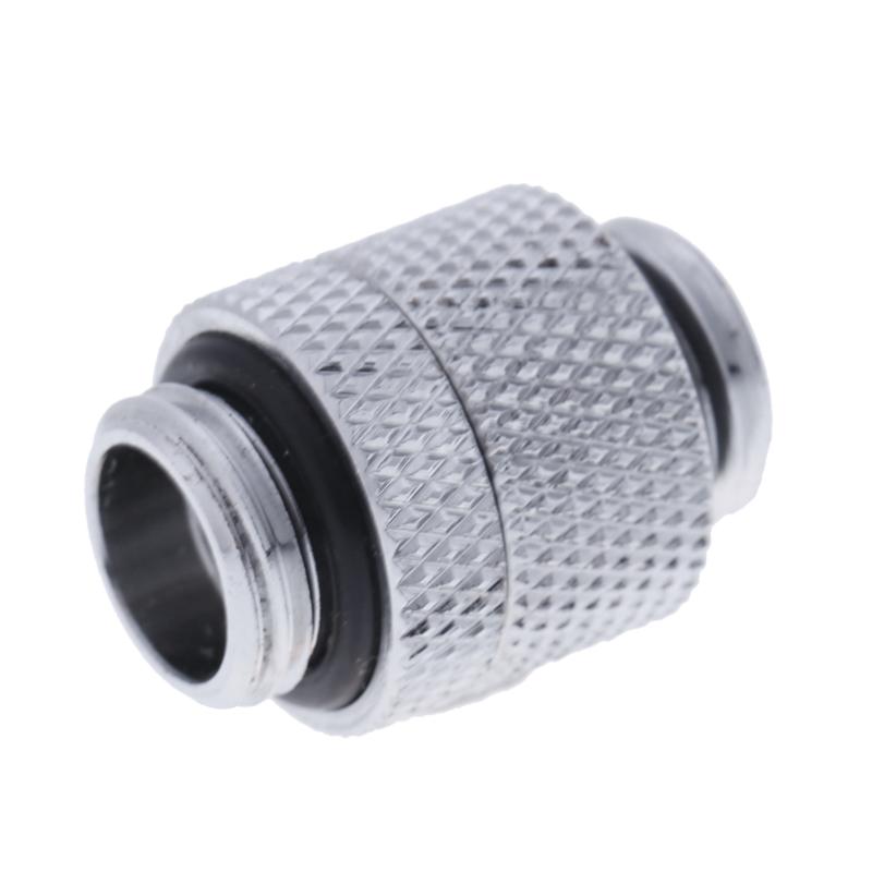 G1/4 Outer Thread Tube Adapter 360 Degree Rotary 18mm Diameter Brass Tube Adapter for Computer PC Water Cooling System