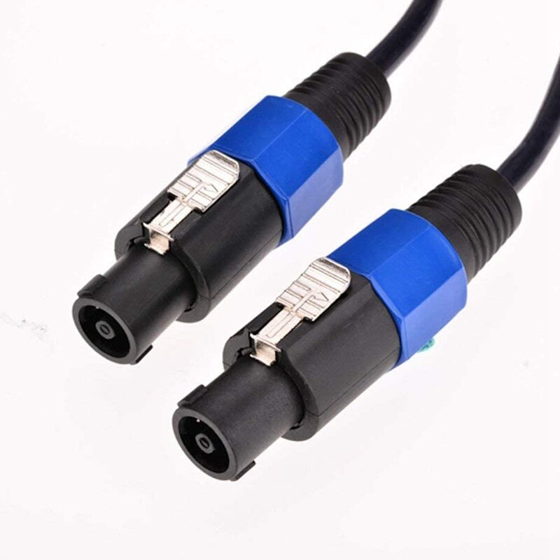 2 Pack 25 Ft Male Speakon to Speakon Cables, 12 Gauge AWG o Cord DJ Speaker Cable Wire with Twist Lock