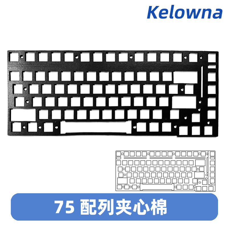 Kelowna mechanische Tastatur Schall dämpfung Schaum Tastatur DIY Modifikation 3mm Poron Schall dämpfung Baumwolle Regen 75 gx87 68/75/87/96/98/104: cyan