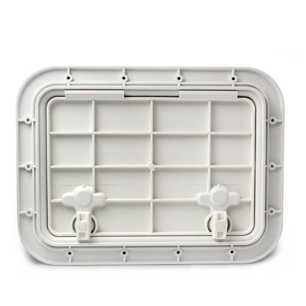 WHITE MARINE BOAT DECK ACCESS HATCH & LID 42.5cm x 31.5cm x 2cm Non-Slip Surface Durable Sealed Rubber Strip