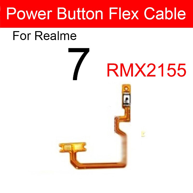 Przyciski regulacji głośności przewód kabel dla Oppo Realme 7 7i 7zawodowiec 8 8S 5G boczne klawisze głośności przewód elastyczny płaski mini spust części zamienne: 7 Power
