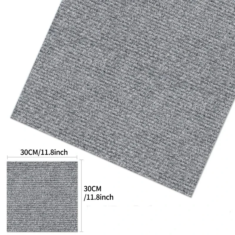 50 Stück selbstklebende Teppiche, quadratisch, 30 x 30 cm, abziehbarer Aufkleber, Fußmatten für Heimwerker, Heimtextilien, Fliesen, Flur, Innenbereich: Elfenbein