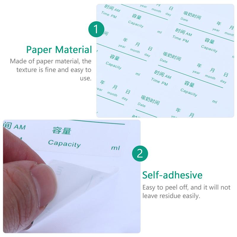 100pcs Practical Date Label Message Label Sticker Frozen Milk Labels Date Decal